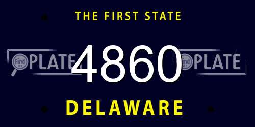 4860 Delaware License Plate