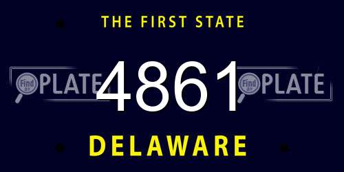 4861 Delaware License Plate