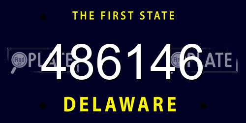 486146 Delaware License Plate