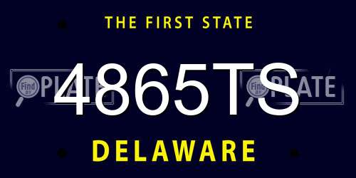 4865TS Delaware License Plate