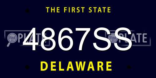 4867SS Delaware License Plate