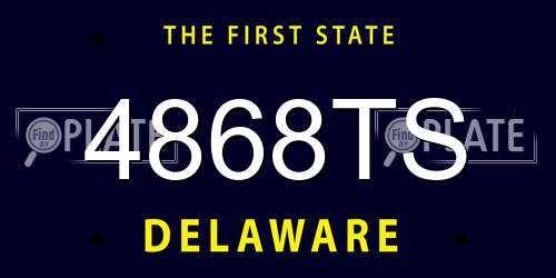 4868TS Delaware License Plate