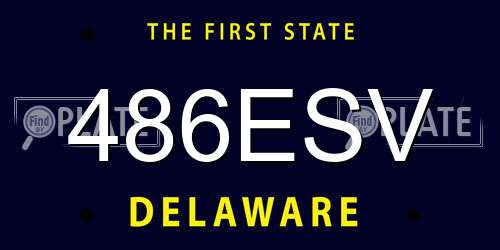 486ESV Delaware License Plate