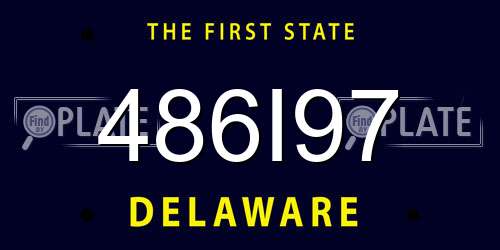 486I97 Delaware License Plate
