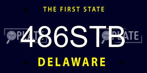 486STB Delaware License Plate