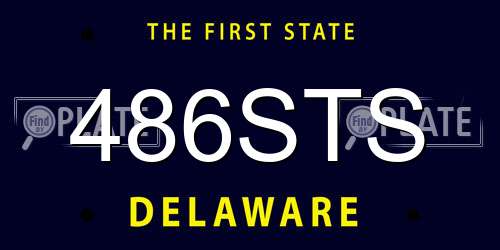 486STS Delaware License Plate