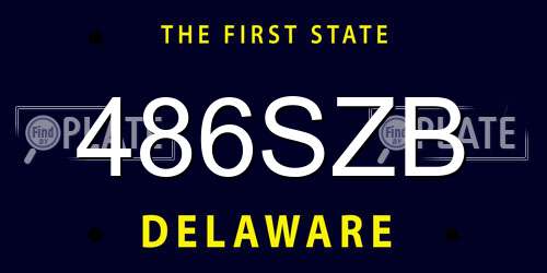486SZB Delaware License Plate