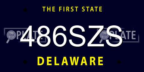 486SZS Delaware License Plate