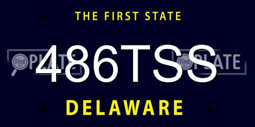 486TSS Delaware License Plate