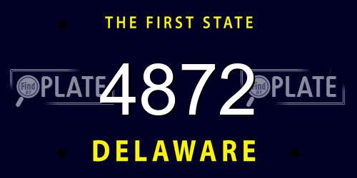 4872 Delaware License Plate