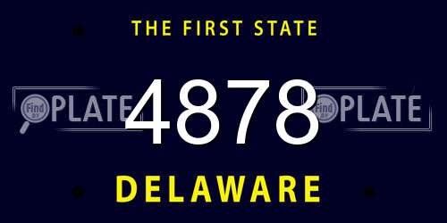 4878 Delaware License Plate
