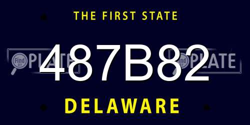 487B82 Delaware License Plate