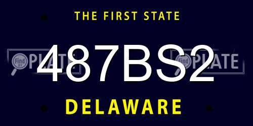 487BS2 Delaware License Plate