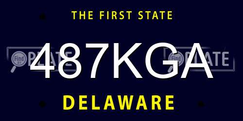 487KGA Delaware License Plate