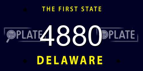 4880 Delaware License Plate