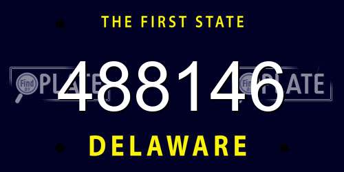 488146 Delaware License Plate