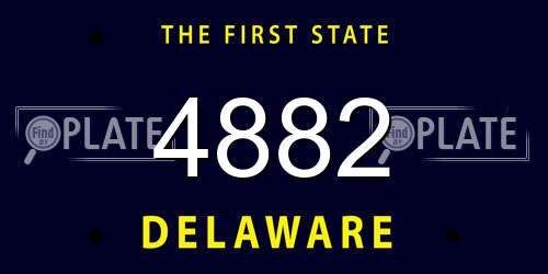 4882 Delaware License Plate