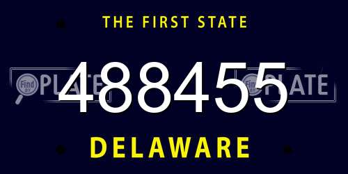 488455 Delaware License Plate