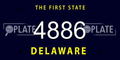 4886 Delaware License Plate