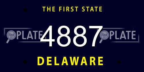 4887 Delaware License Plate