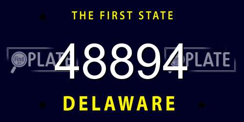 48894 Delaware License Plate