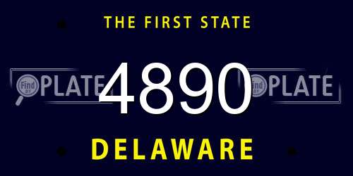 4890 Delaware License Plate