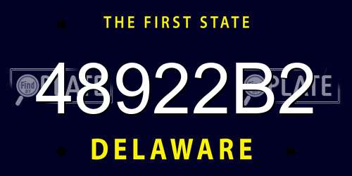 48922B2 Delaware License Plate