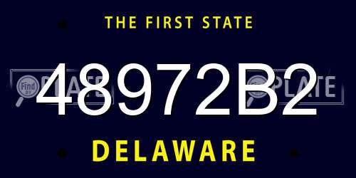 48972B2 Delaware License Plate