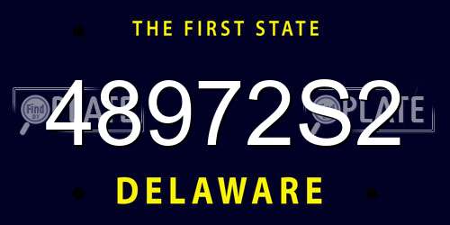 48972S2 Delaware License Plate