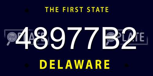 48977B2 Delaware License Plate