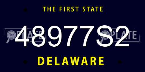 48977S2 Delaware License Plate