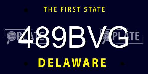 489BVG Delaware License Plate