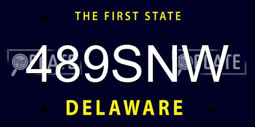 489SNW Delaware License Plate
