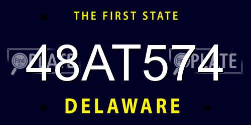 48AT574 Delaware License Plate