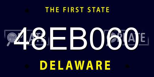48EB060 Delaware License Plate