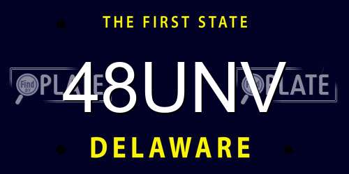 48UNV Delaware License Plate