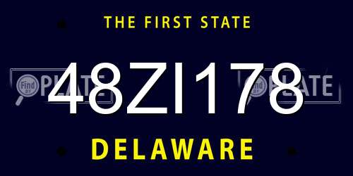 48ZI178 Delaware License Plate