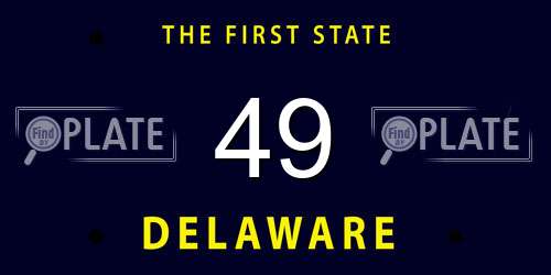 49 Delaware License Plate
