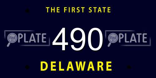 490 Delaware License Plate