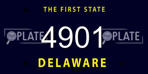4901 Delaware License Plate