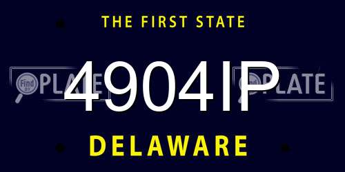 4904IP Delaware License Plate