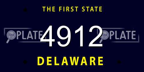 4912 Delaware License Plate