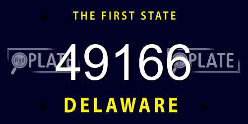 49166 Delaware License Plate