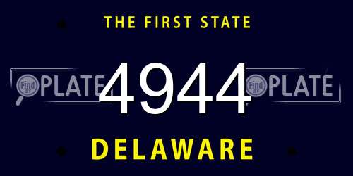 4944 Delaware License Plate