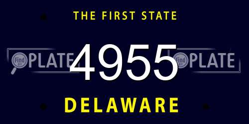 4955 Delaware License Plate