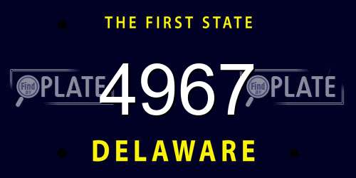 4967 Delaware License Plate