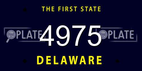 4975 Delaware License Plate