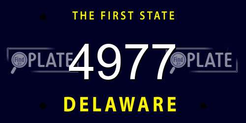 4977 Delaware License Plate