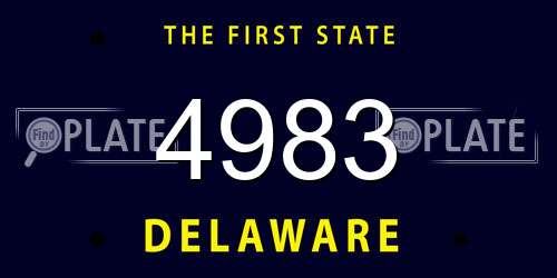 4983 Delaware License Plate