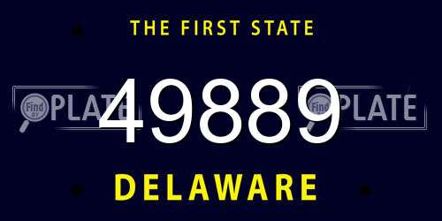 49889 Delaware License Plate